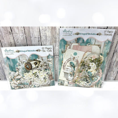 Mintay WINGED MELODIES 12x12 Paper Cardstock Die Cuts Elements Kit