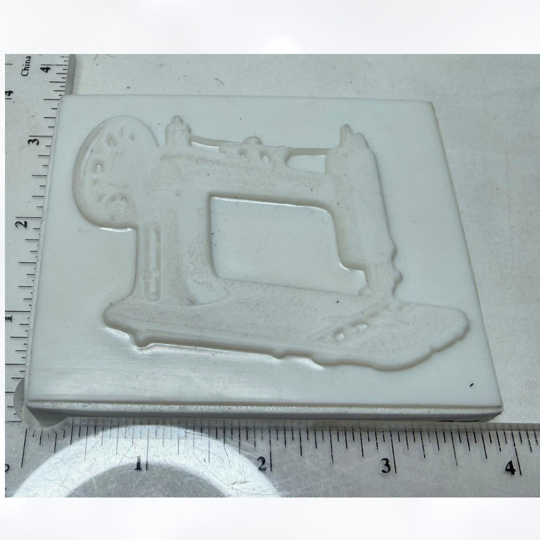 LaBlanche SEWING MACHINE Vintage Mixed Media Rubber Stamp