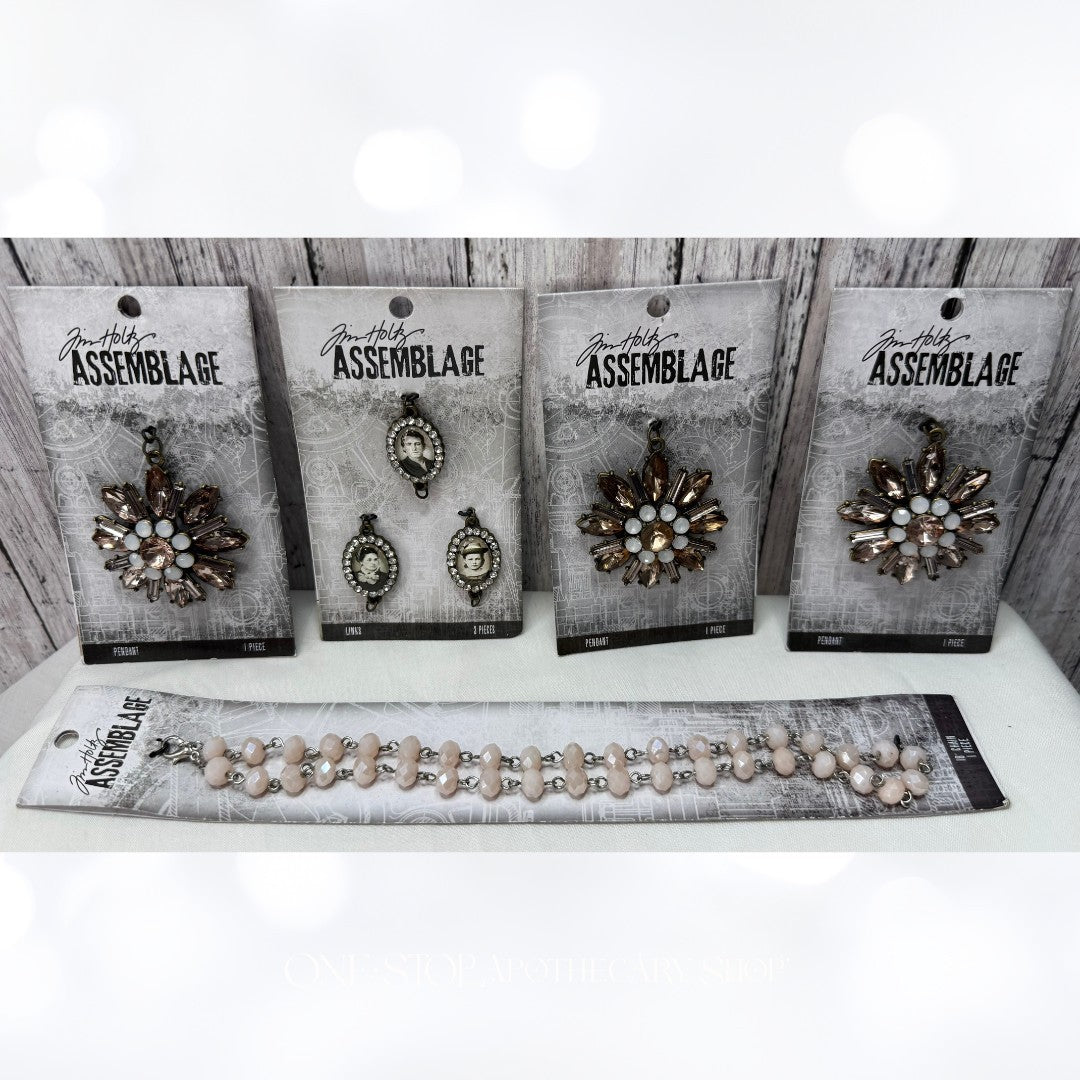 Tim Holtz ASSEMBLAGE Jewelry Making Trinkets Chain Pendents Links Lot