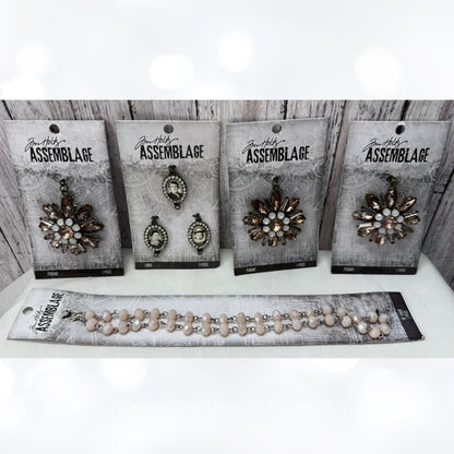 Tim Holtz ASSEMBLAGE Jewelry Making Trinkets Chain Pendents Links Lot