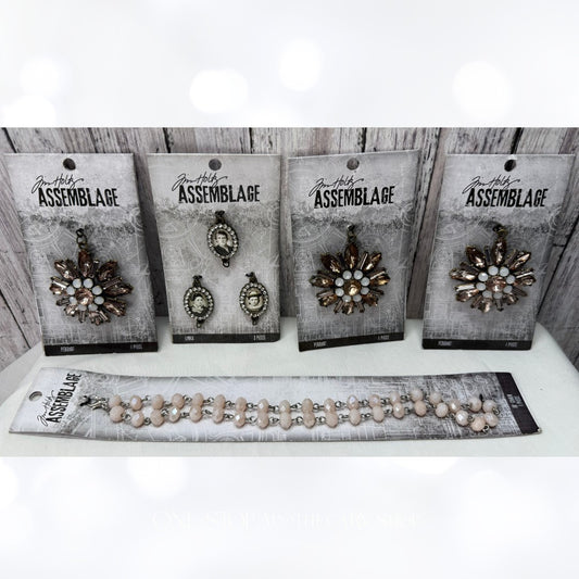 Tim Holtz ASSEMBLAGE Jewelry Making Trinkets Chain Pendents Links Lot