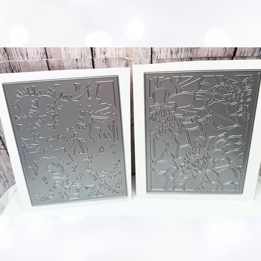 Altenew LAYERED FLORAL Flower Cover Plates Background Dies A & B