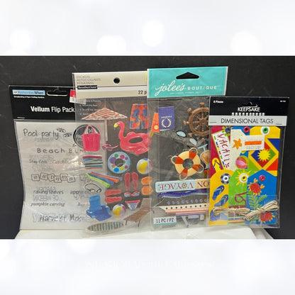 BEACH Vacation Ocean Craftin 3D Stickers Embellishments Lot of 30