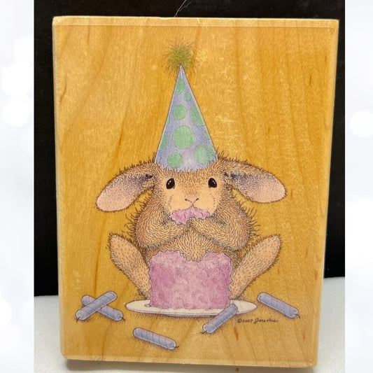 House Mouse IT'S MY PARTY Hoppers Rabbit Bunny Birthday Rubber Stamp