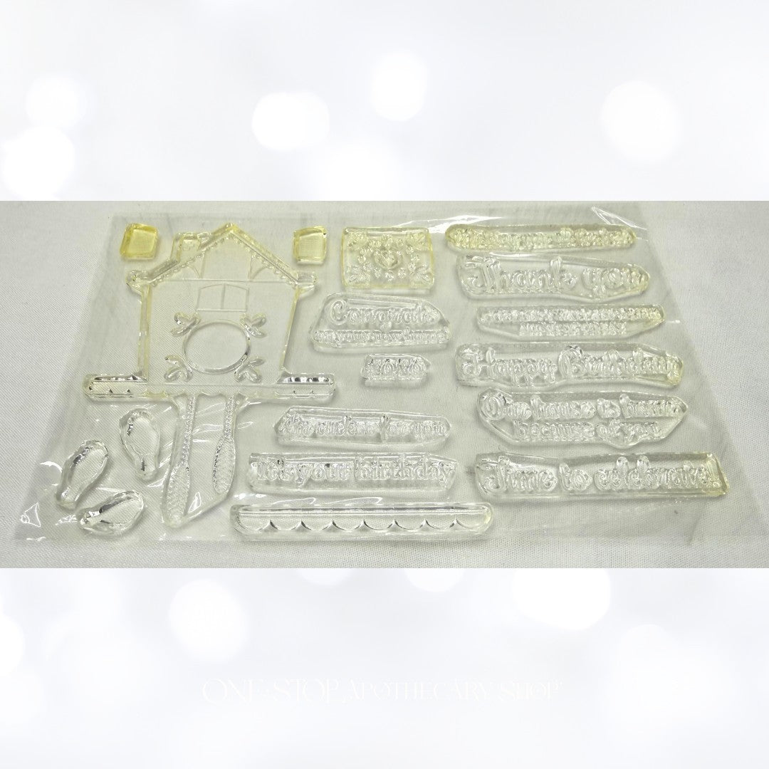 Papertrey Ink TICK TOCK Coo Coo Clock Rubber Stamps Rare