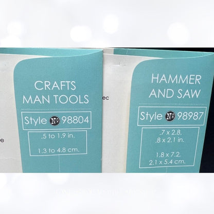 Memory Box MAN TOOLS Hammer & Saw Fathers Day Dad Dies Lot of 2