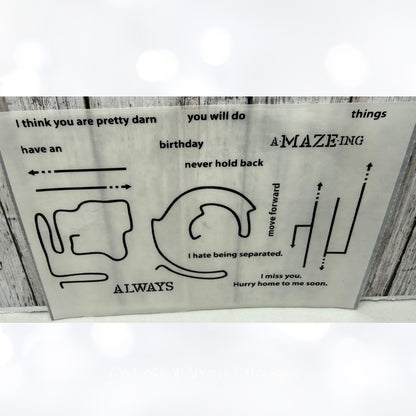 Papertrey Ink The AMAZING STAMP SET Mazes Games Funny Rubber Stamps