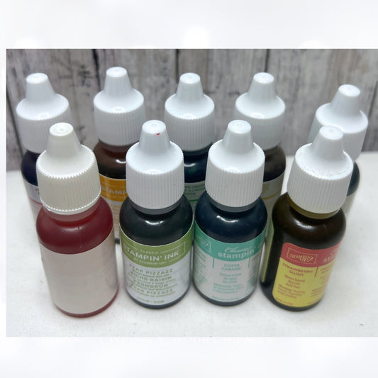 Stampin Up INK REFILLS Stamp Pad Reinkers Lot of 9
