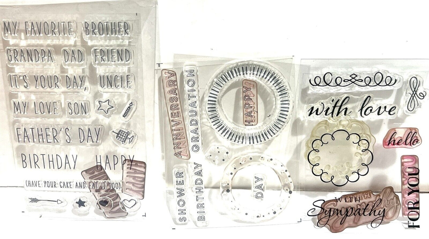 Stampin Up Paper Pumpkin Greetings Sentiments Sayings Rubber Stamps Lot