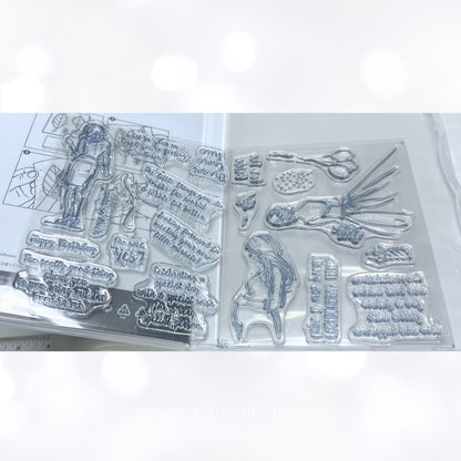 Stampin Up WONDERFUL MOMENTS Baby Wedding Shower Rubber Stamps