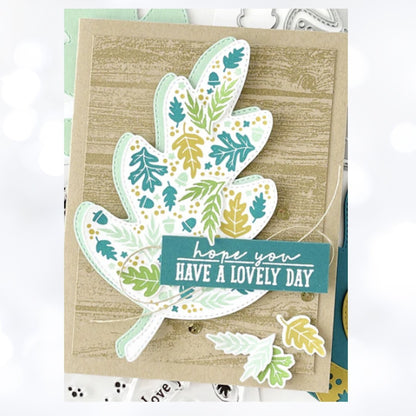Concord & 9th AUTUMN LEAF Triple Step Fall Layering 6x8 Rubber Stamps