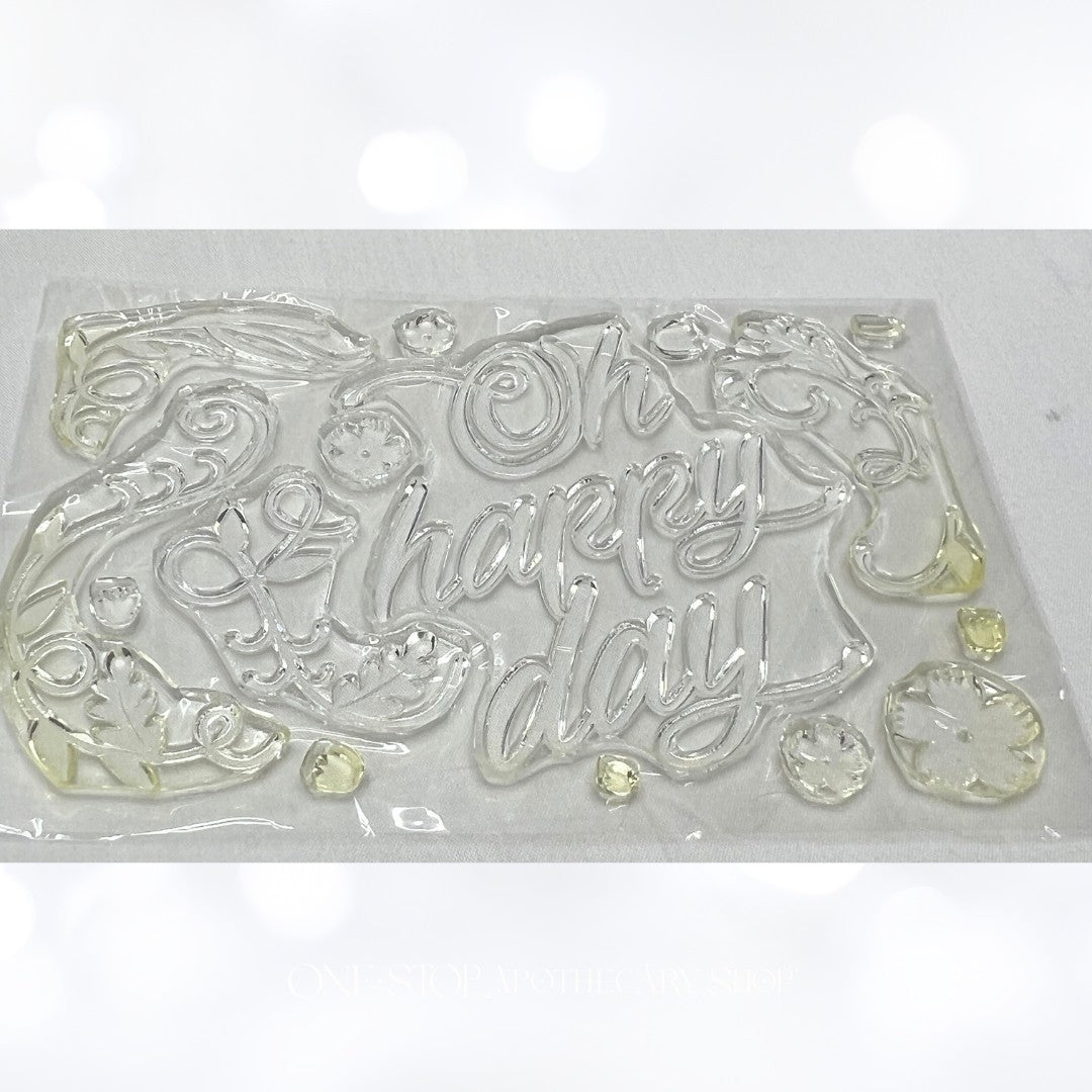 Papertrey Ink HAPPY DAY Floral Rubber Stamps