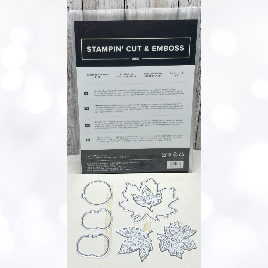 Stampin Up GATHERED LEAVES Fall Autumn Dies