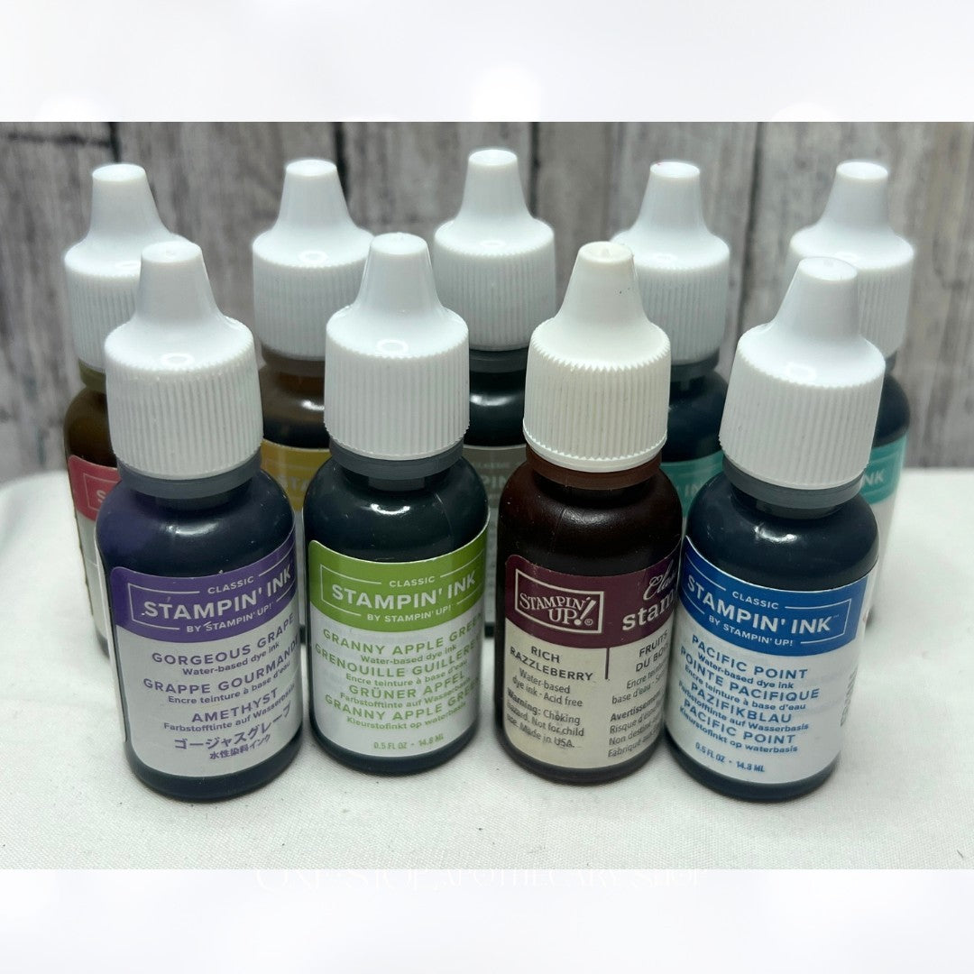 Stampin Up INK REFILLS Stamp Pad Reinkers Lot of 9