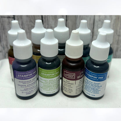 Stampin Up INK REFILLS Stamp Pad Reinkers Lot of 9