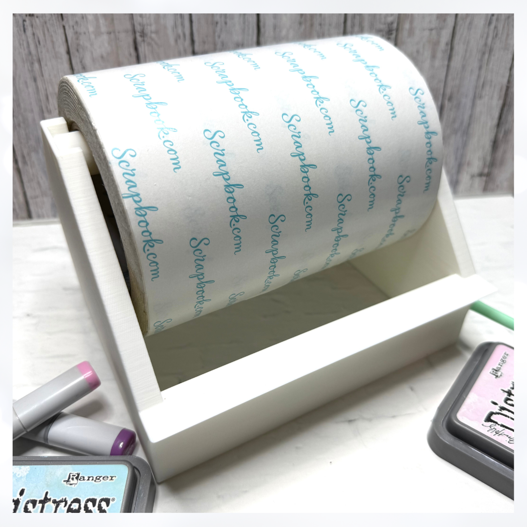 Large WHITE TAPE DISPENSER 3D Printed Organizer Holder