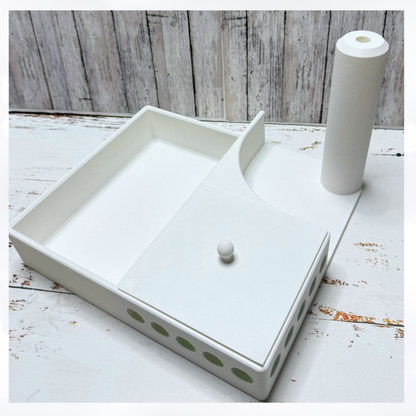 Crafty CLEAN-UP Station Organizer Holder 3D Printed WHITE