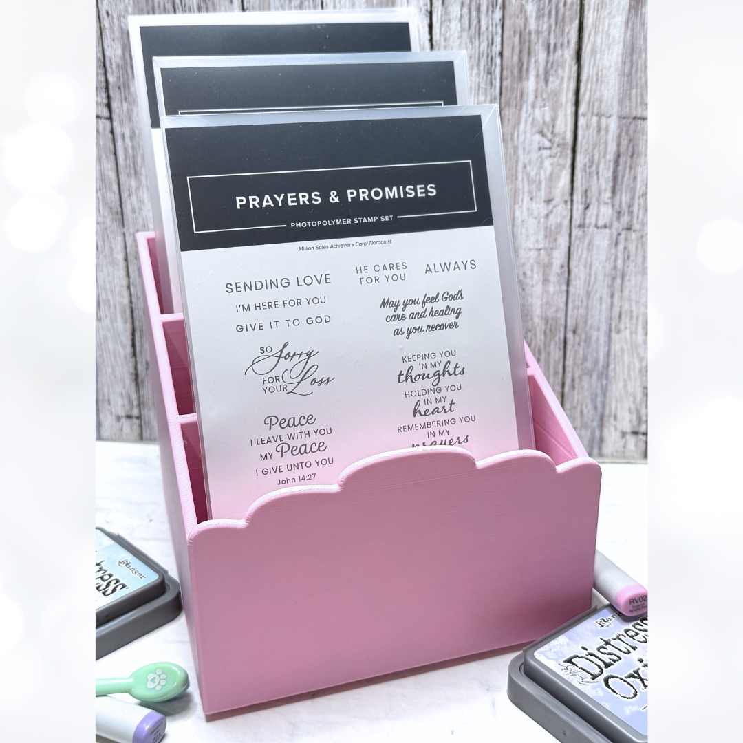 SCALLOPED CRAFTY CADDY Organizer 3D Printed PINK