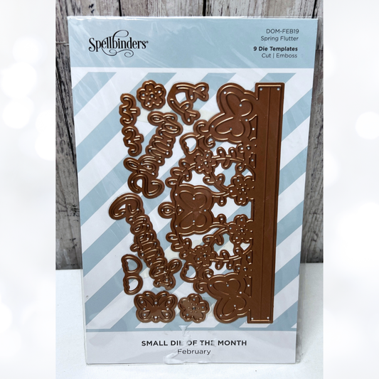 Spellbinders SPRING FLUTTER Butterfly Small Dies of the Month
