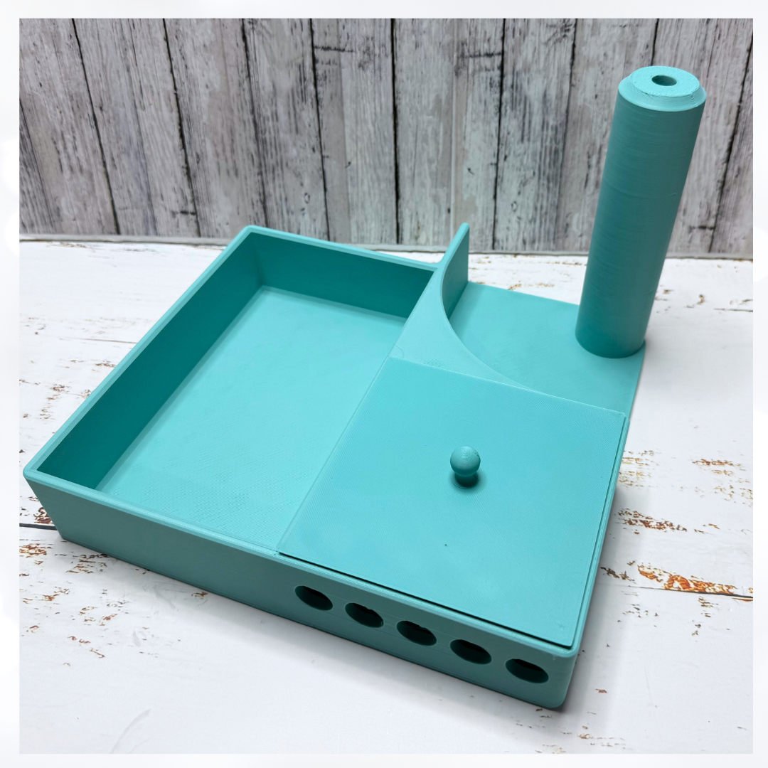Crafty CLEAN-UP Station Organizer Holder 3D Printed TEAL