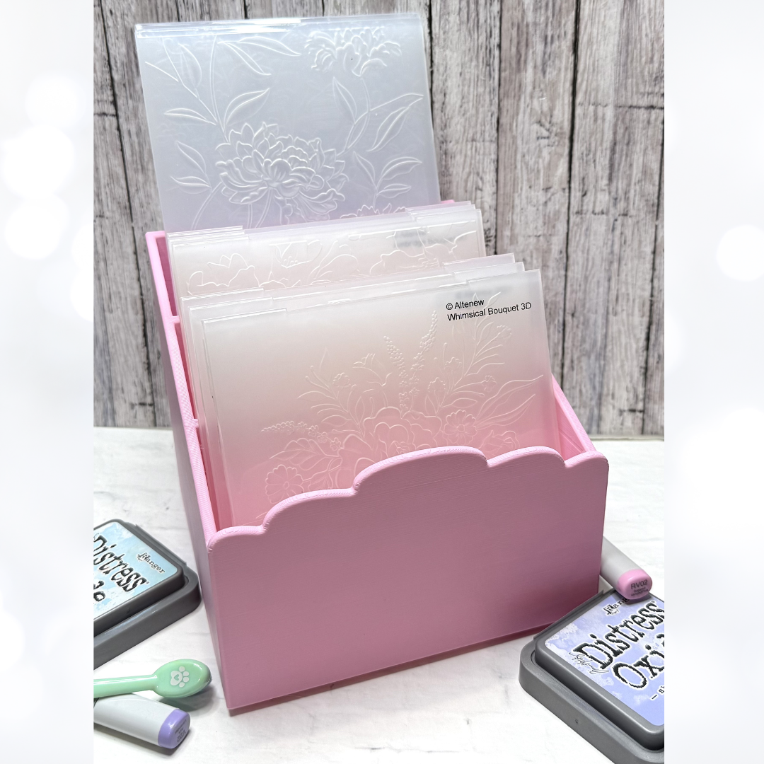 SCALLOPED CRAFTY CADDY Organizer 3D Printed PINK