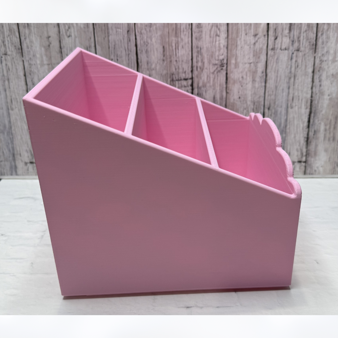 SCALLOPED CRAFTY CADDY Organizer 3D Printed PINK