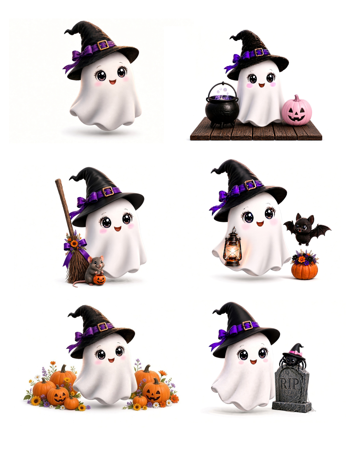 BOO-INA & FRIENDS Halloween Ghost Girl Rice Paper