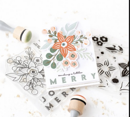Pigment Craft Co クリスマスブーケ ラバースタンプ・ダイ・ステンシル