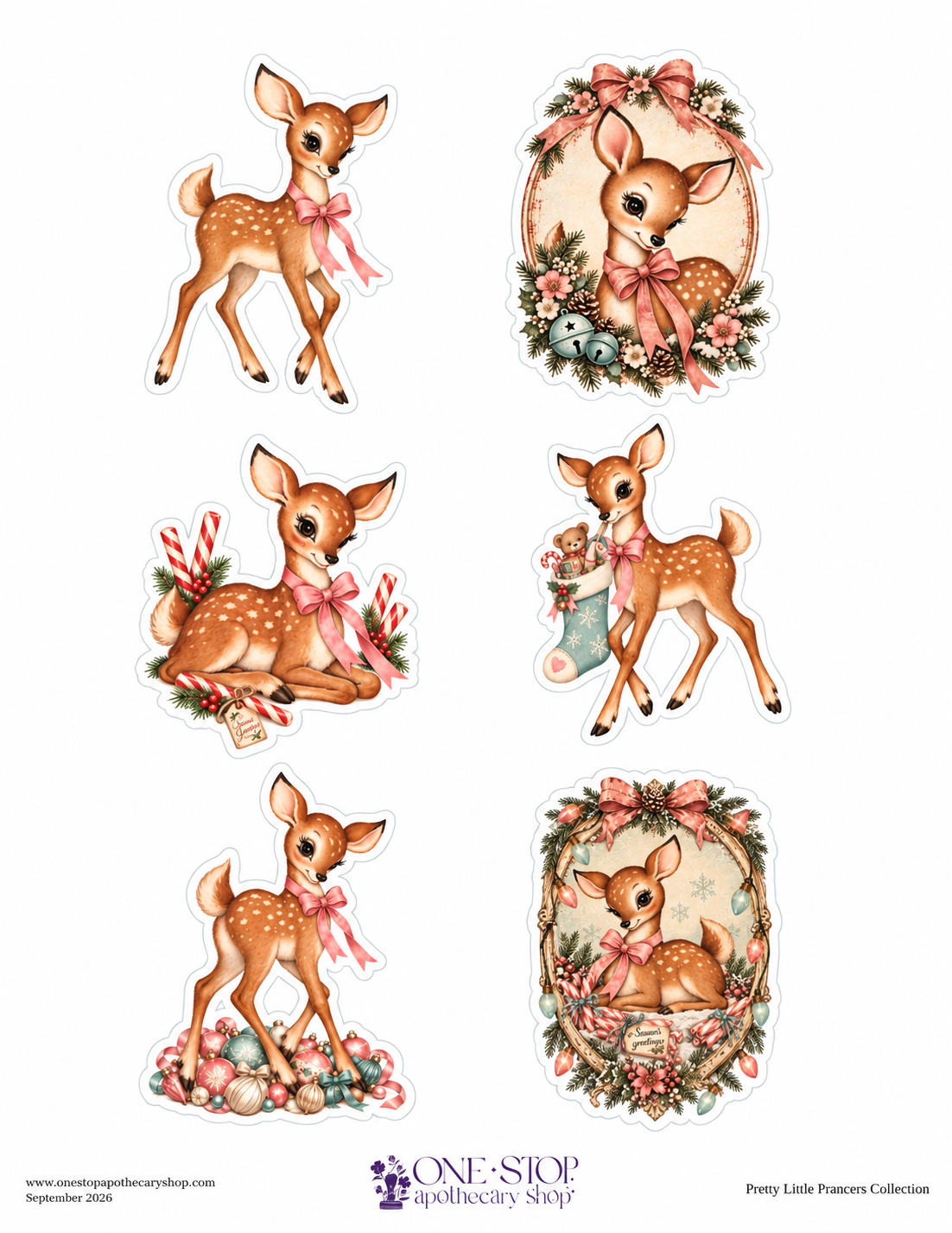 Pretty Little Prancers FROLICKING FAWNS Rice Paper