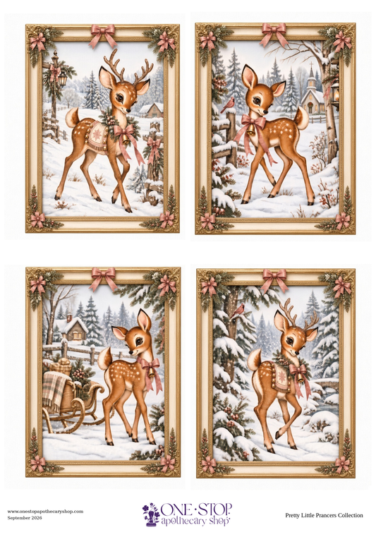 Pretty Little Prancers GILDED PRANCER PORTRAITS Rice Paper