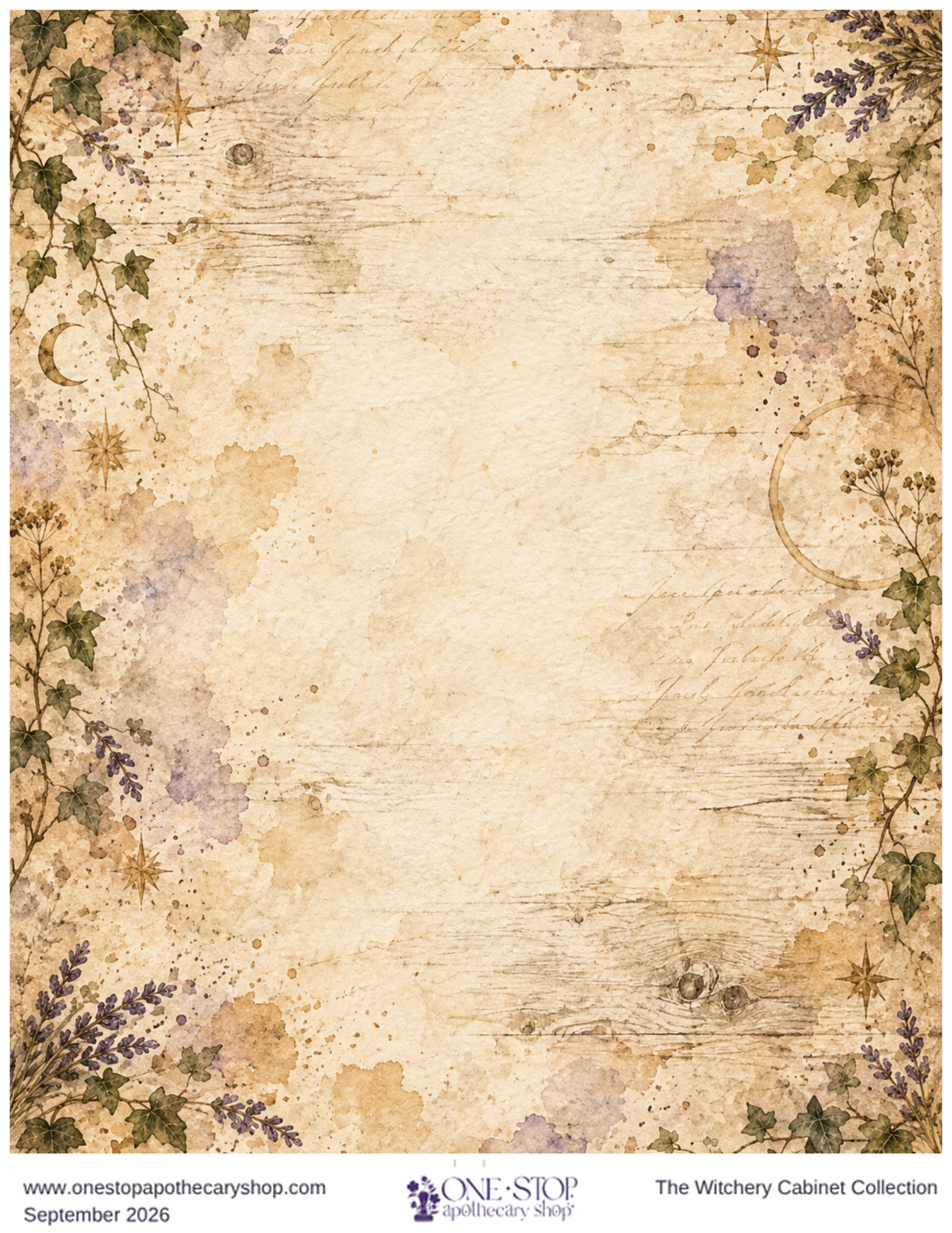 The Witchery Cabinet MOONLIT PARCHMENT Rice Paper