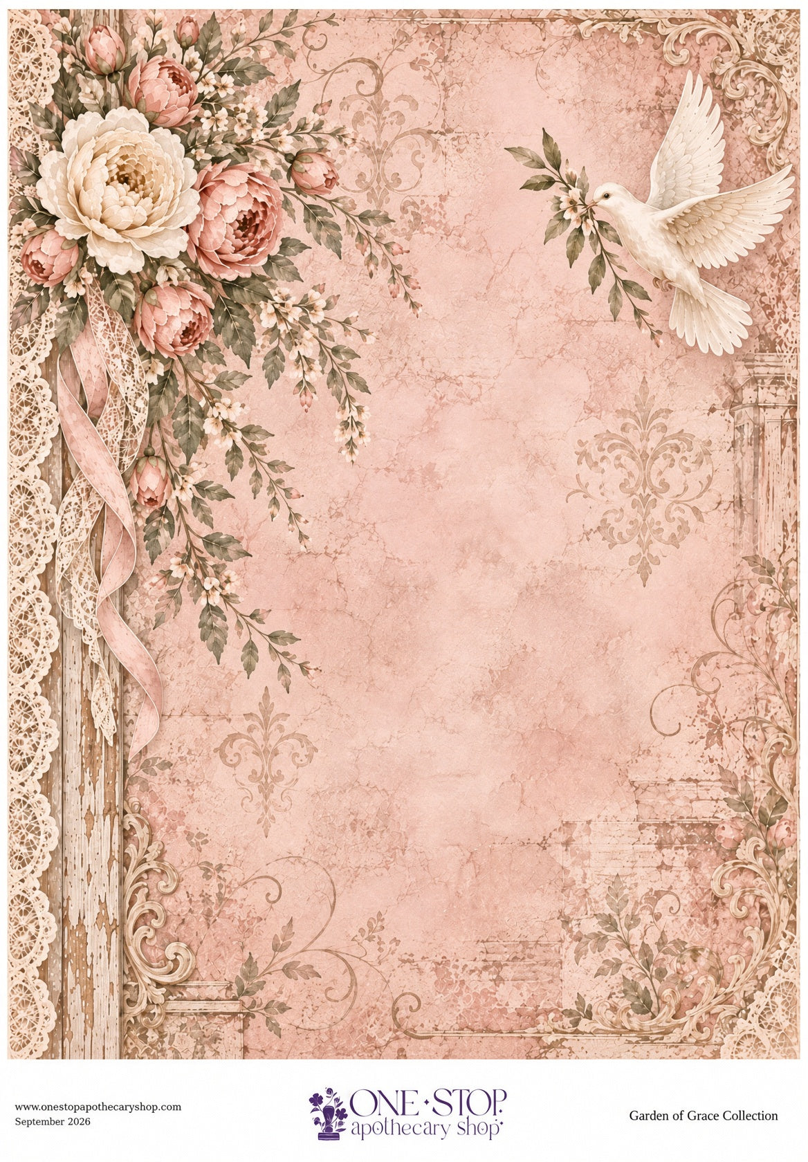 Garden of Grace PEACE LIKE A DOVE Rice Paper