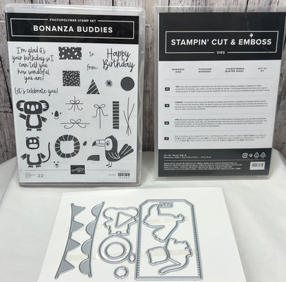 Stampin Up BONANZA BUDDIES Rubber Stamps & Dies