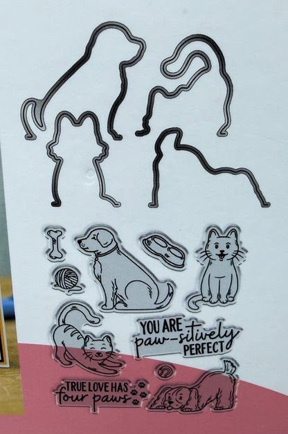 Crafter's Companion PAW-SITIVELY PERFECT Rubber Stamps & Dies