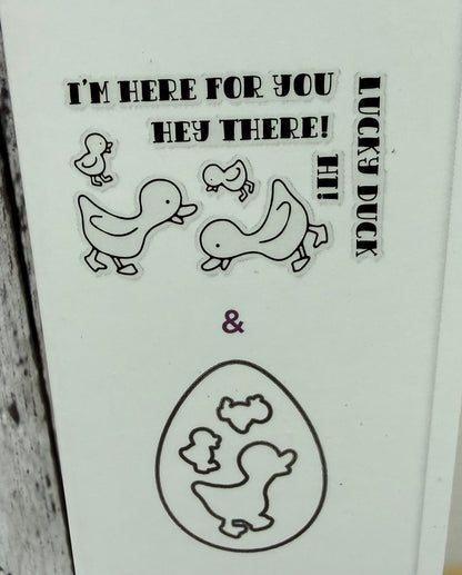 Gemini TWIRLING PIG Sheep Duck Interactive Rubber Stamps & Dies