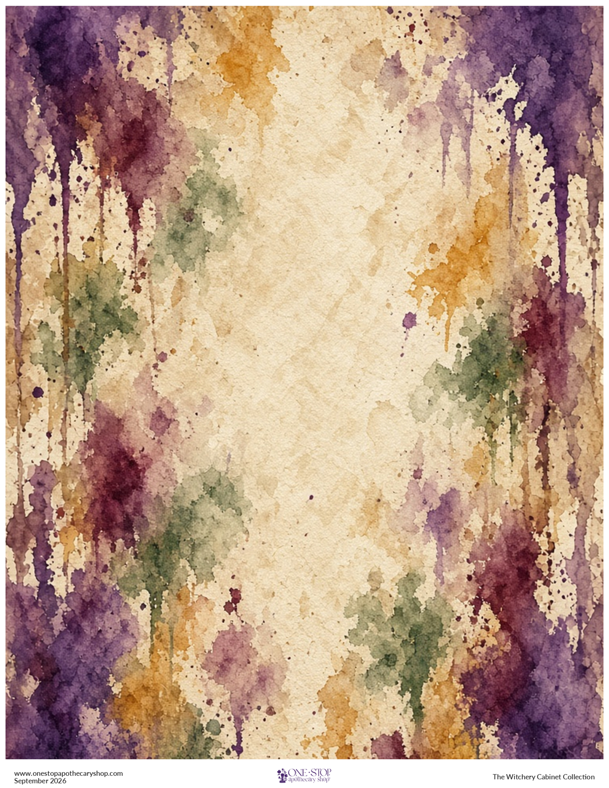 The Witchery Cabinet SPELLBOUND WATERCOLOR Rice Paper