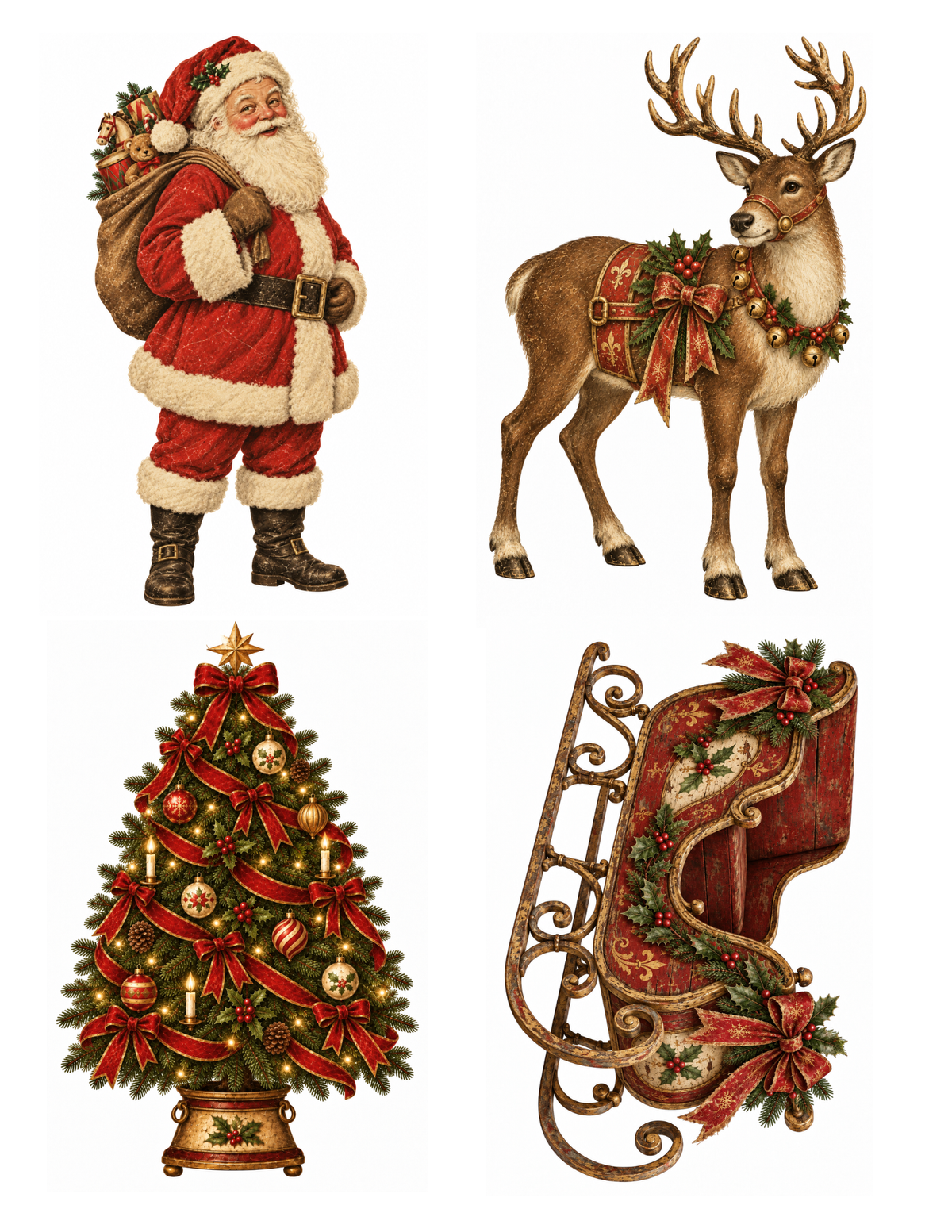 Vintage Christmas Icons Rice Paper