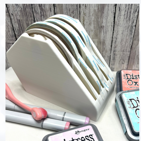 WHITE TAPE DISPENSER 3D Printed Organizer Holder- Free Shipping