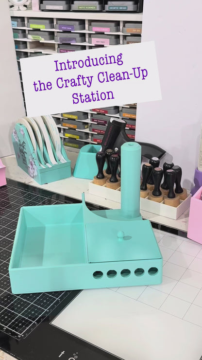 Crafty CLEAN-UP Station Organizer Holder 3D Printed Black