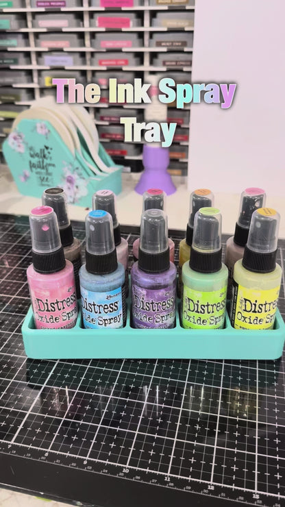 The INK SPRAY TRAY Organizer 3D Printed Pink 2oz Bottles