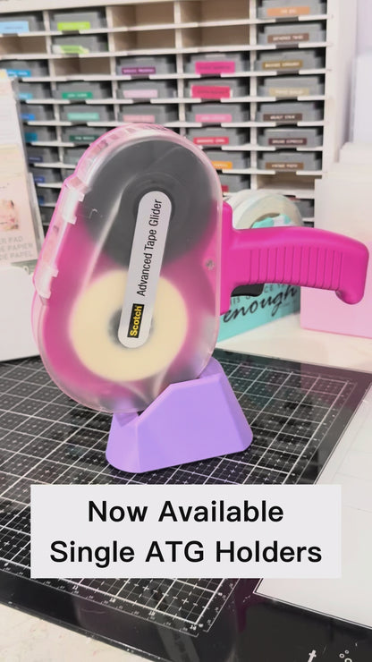 Single ATG Tape Gun Holder Stand 3D Printed PINK
