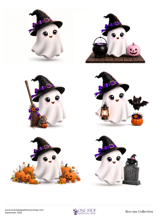 BOO-INA & FRIENDS Halloween Ghost Girl Rice Paper