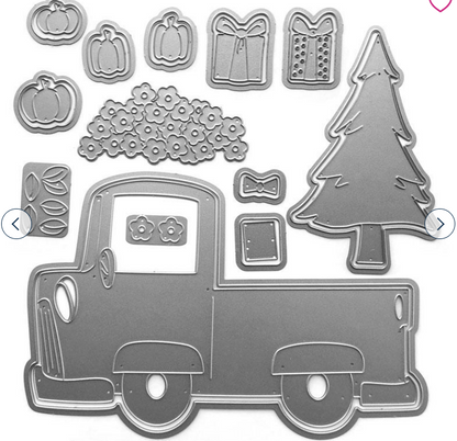 The Stamps of Life 5X7 TRUCK FOLD IT Dies & Rubber Stamps