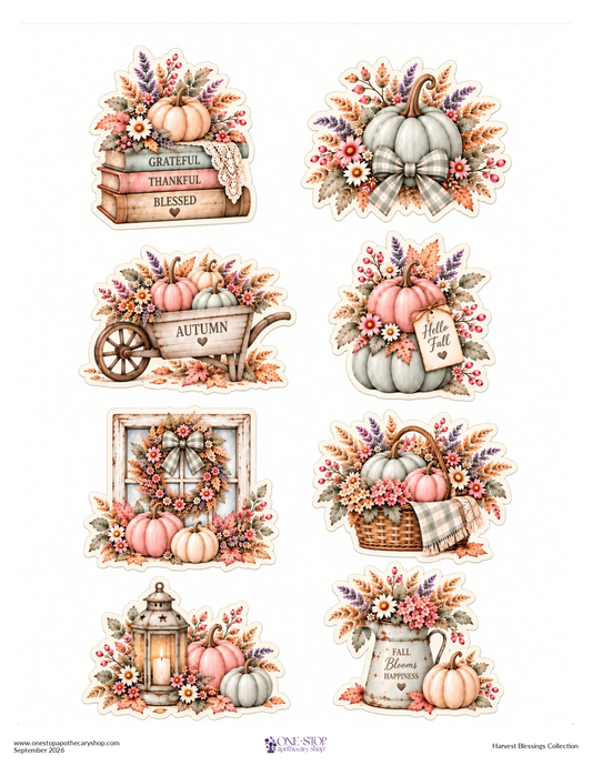 Harvest Blessings GATHERED BLESSINGS Ephemera Rice Paper